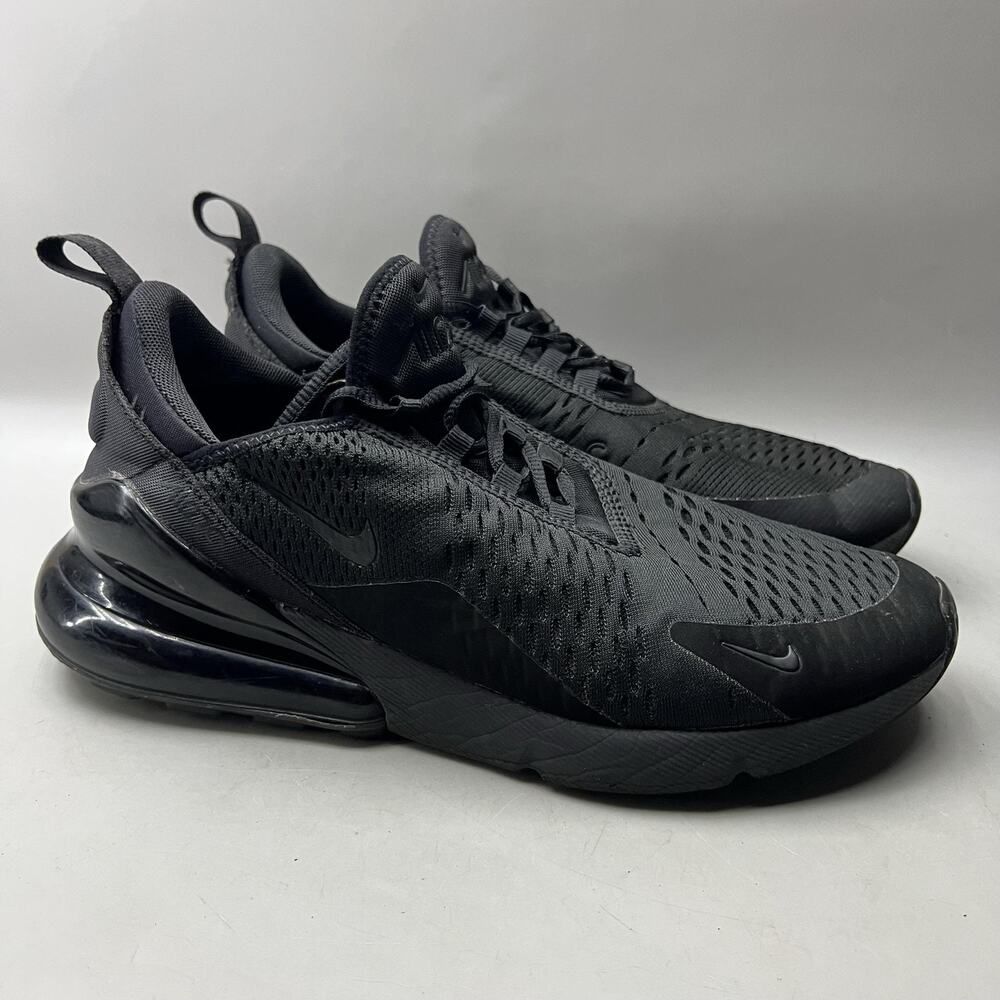 Nike Air Max 270 Running Shoes Women Size 10.5 Black Comfort Cushion Sneakers